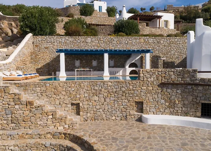 Excellent Mykonos Gamma 3 Bedrooms Stunning Sea Views بسارو