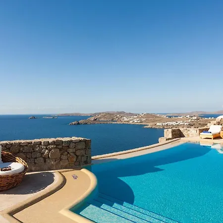 Excellent Mykonos Gamma 3 Bedrooms Stunning Sea Views 빌라 프사로우