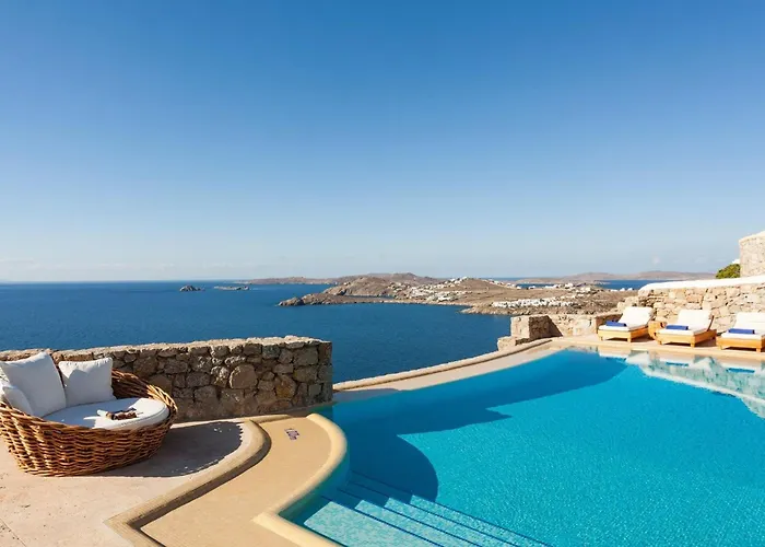 Excellent Mykonos Gamma 3 Bedrooms Stunning Sea Views 别墅 普沙罗