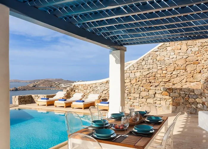 Excellent Mykonos Gamma 3 Bedrooms Stunning Sea Views بسارو