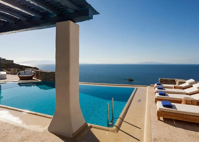 Excellent Mykonos Gamma 3 Bedrooms Stunning Sea Views Villa Psarrou