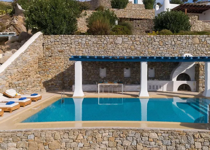 Excellent Mykonos Gamma 3 Bedrooms Stunning Sea Views فيلة بسارو